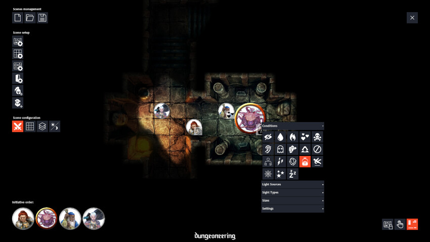 dungeoneering virtual tabletop screenshot